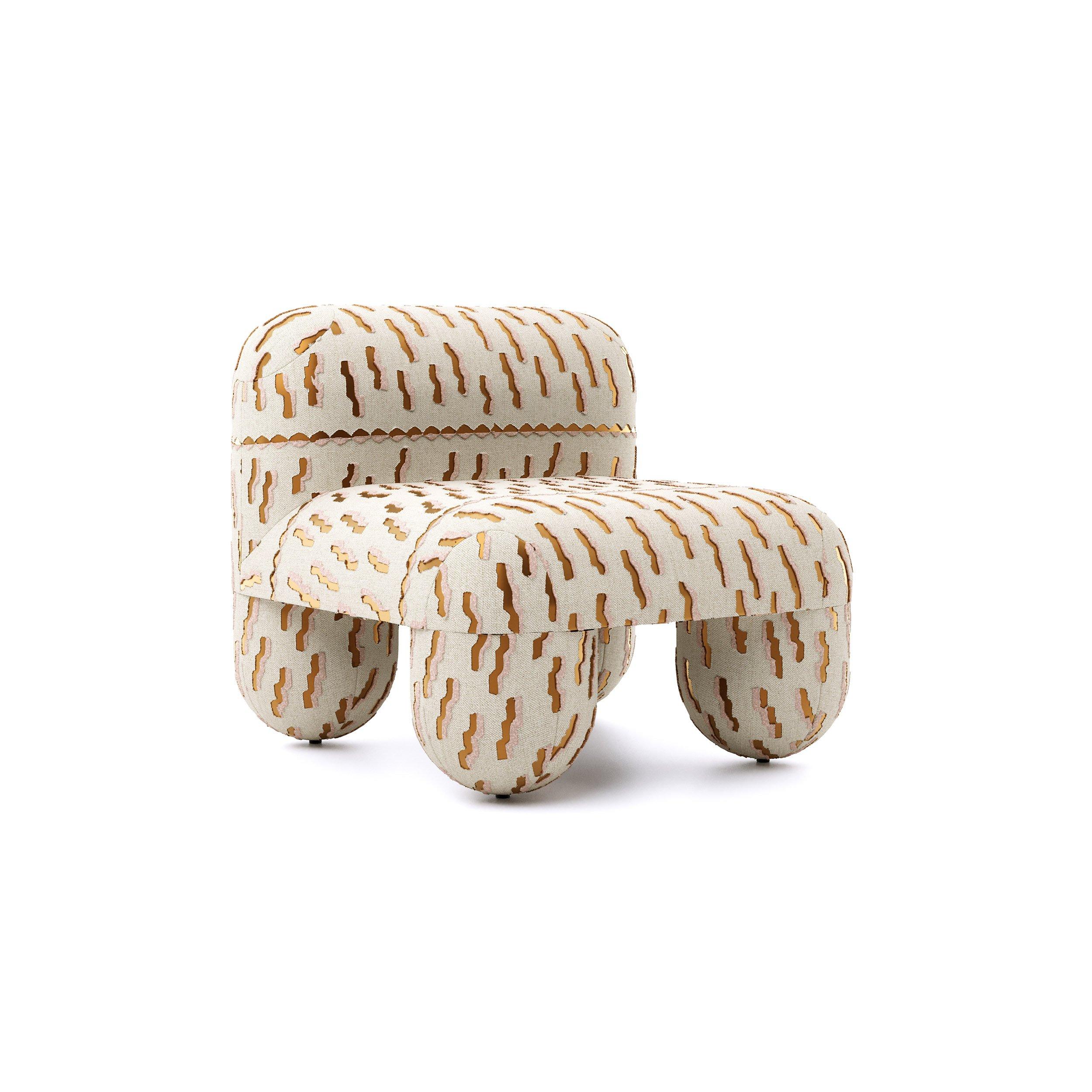 Ukrainien NOOM Home Chaise basse Hello - Dedar Tiger Beat en vente