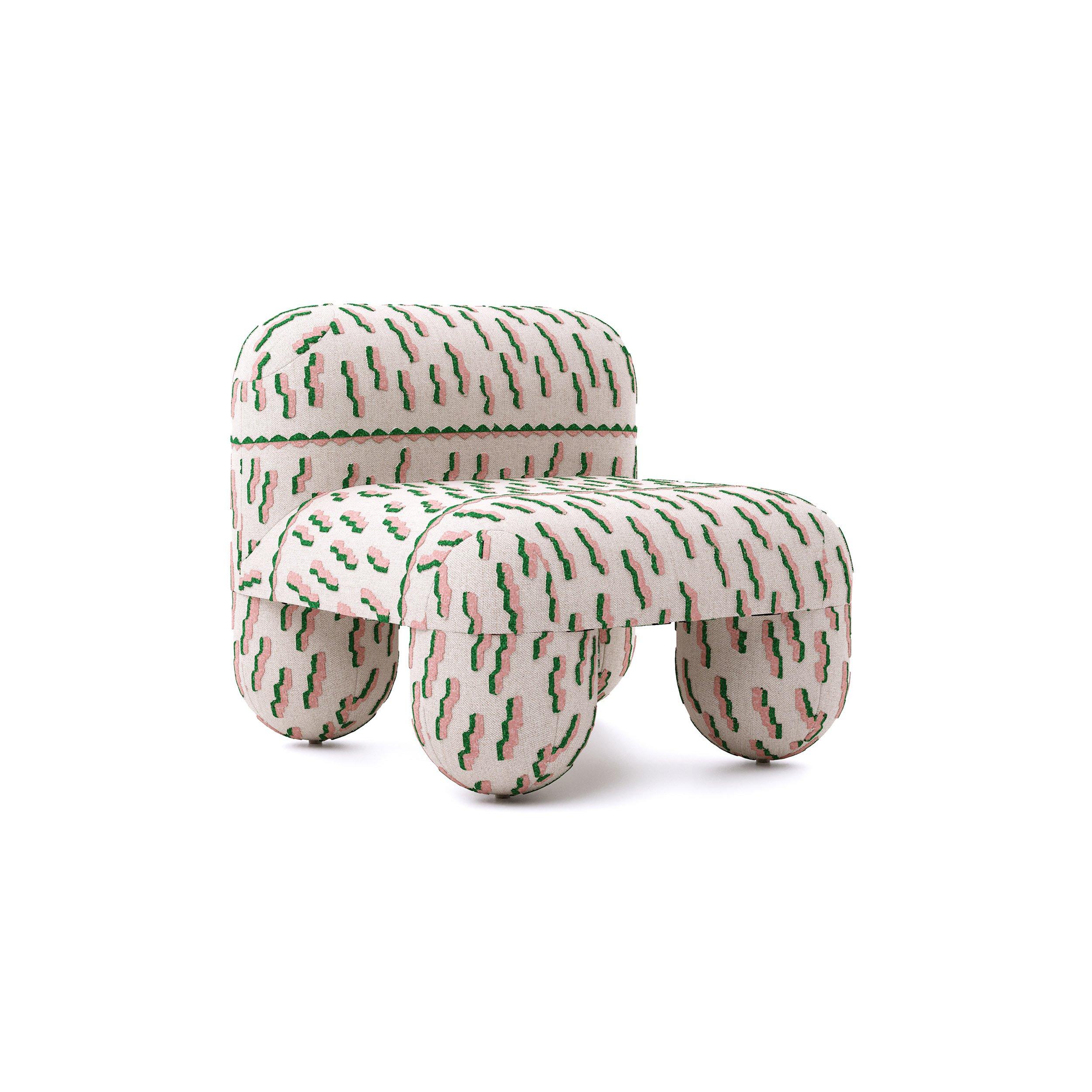 XXIe siècle et contemporain NOOM Home Chaise basse Hello - Dedar Tiger Beat en vente
