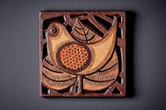 Noomi Backhausen Ceramic Wall Mural with Bird Motif # 2 by Søholm Denmark - 1970