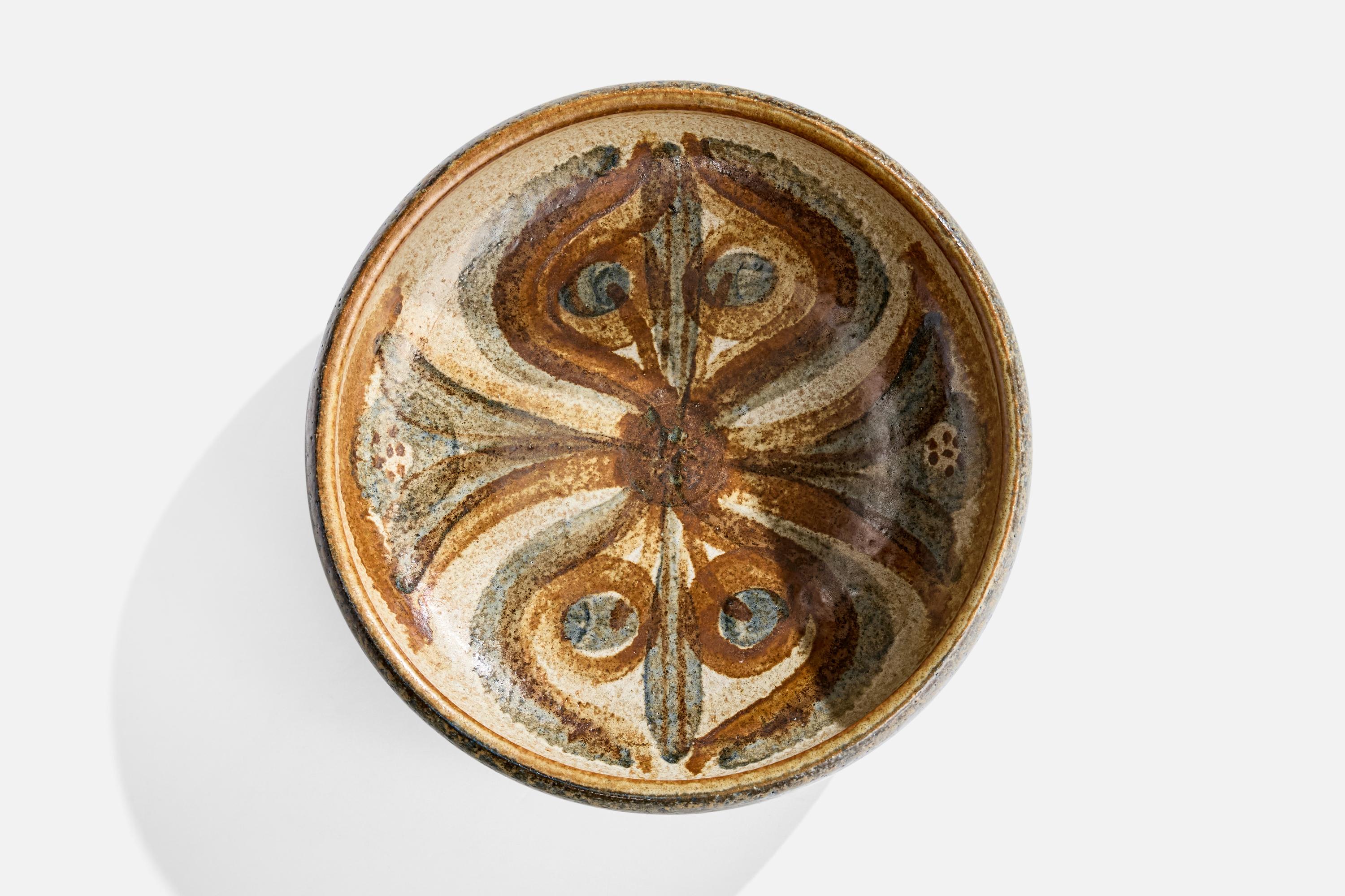 Danish Noomi Backhausen, Dish, Stoneware, Denmark, 1960s For Sale