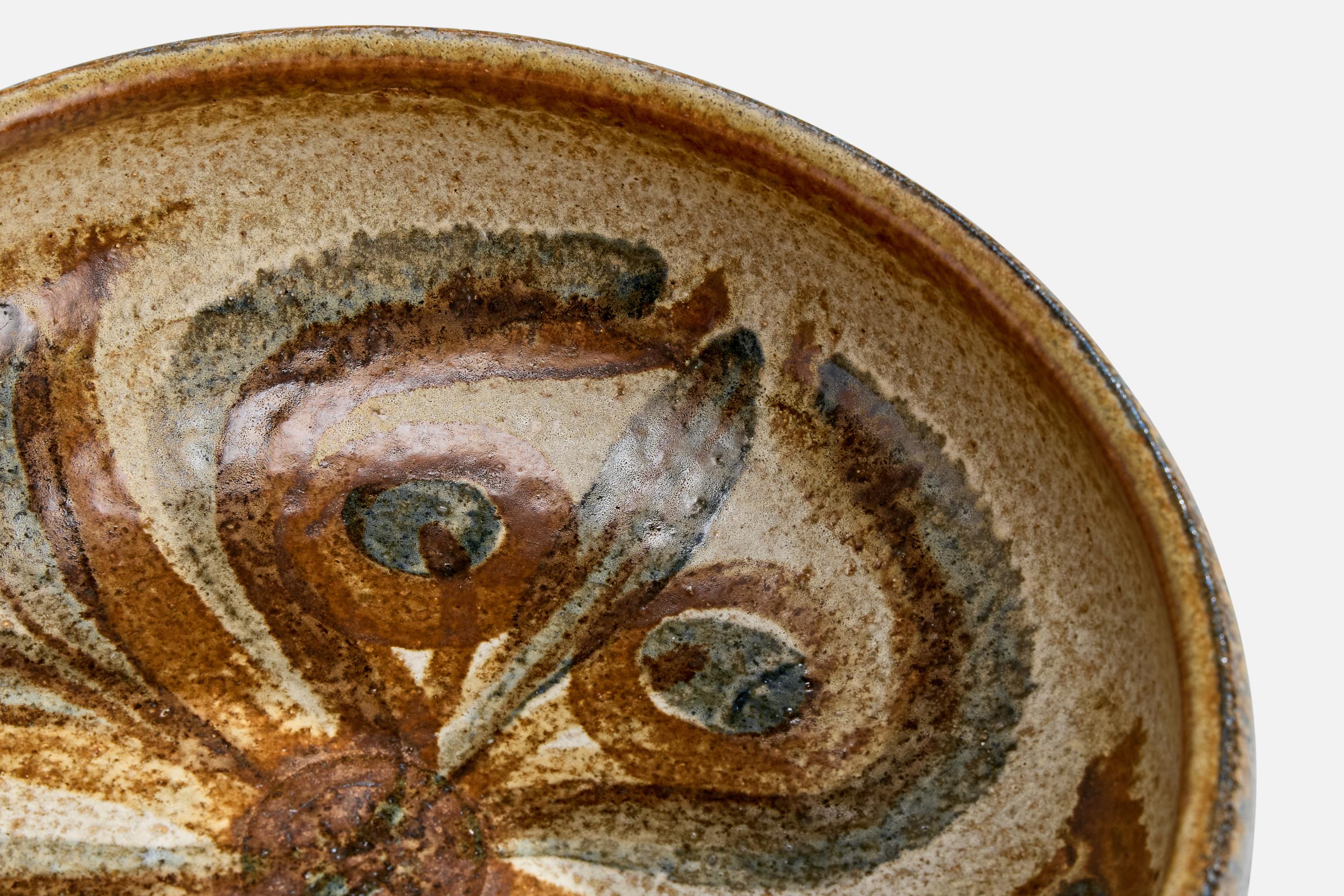 Mid-20th Century Noomi Backhausen, Dish, Stoneware, Denmark, 1960s For Sale