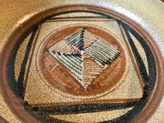 Schale aus grafischem Steingut von Noomi Backhausen, Sholm, 1970er Jahre