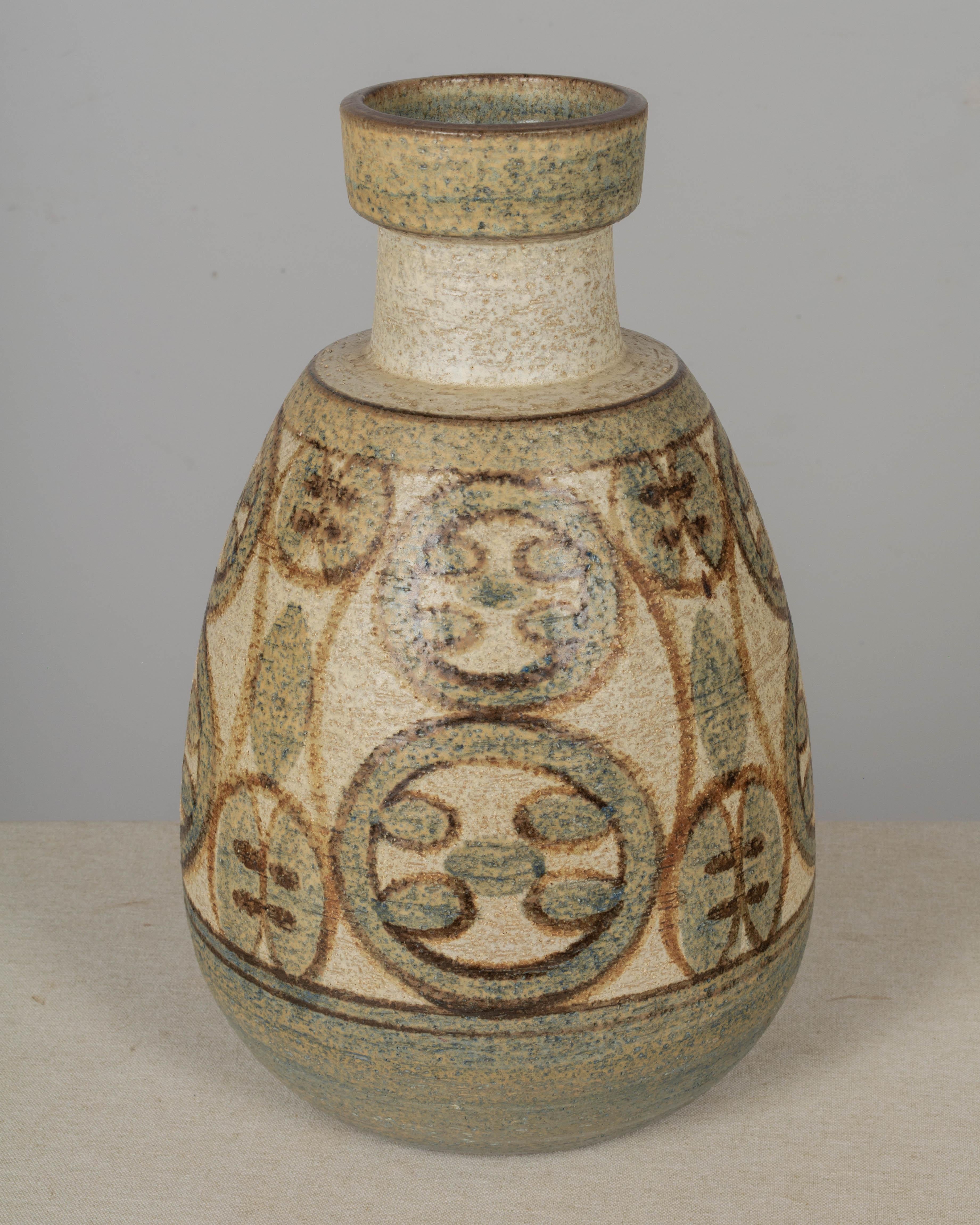 Mid-Century Modern Noomi Backhausen Large Søholm Pottery Vase For Sale