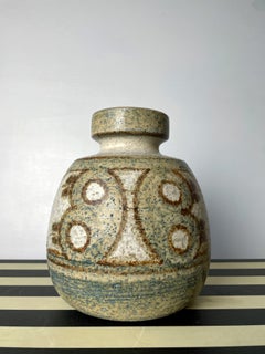 Noomi Backhausen Modernist Ceramic Vase with Organic Decor, 1970s