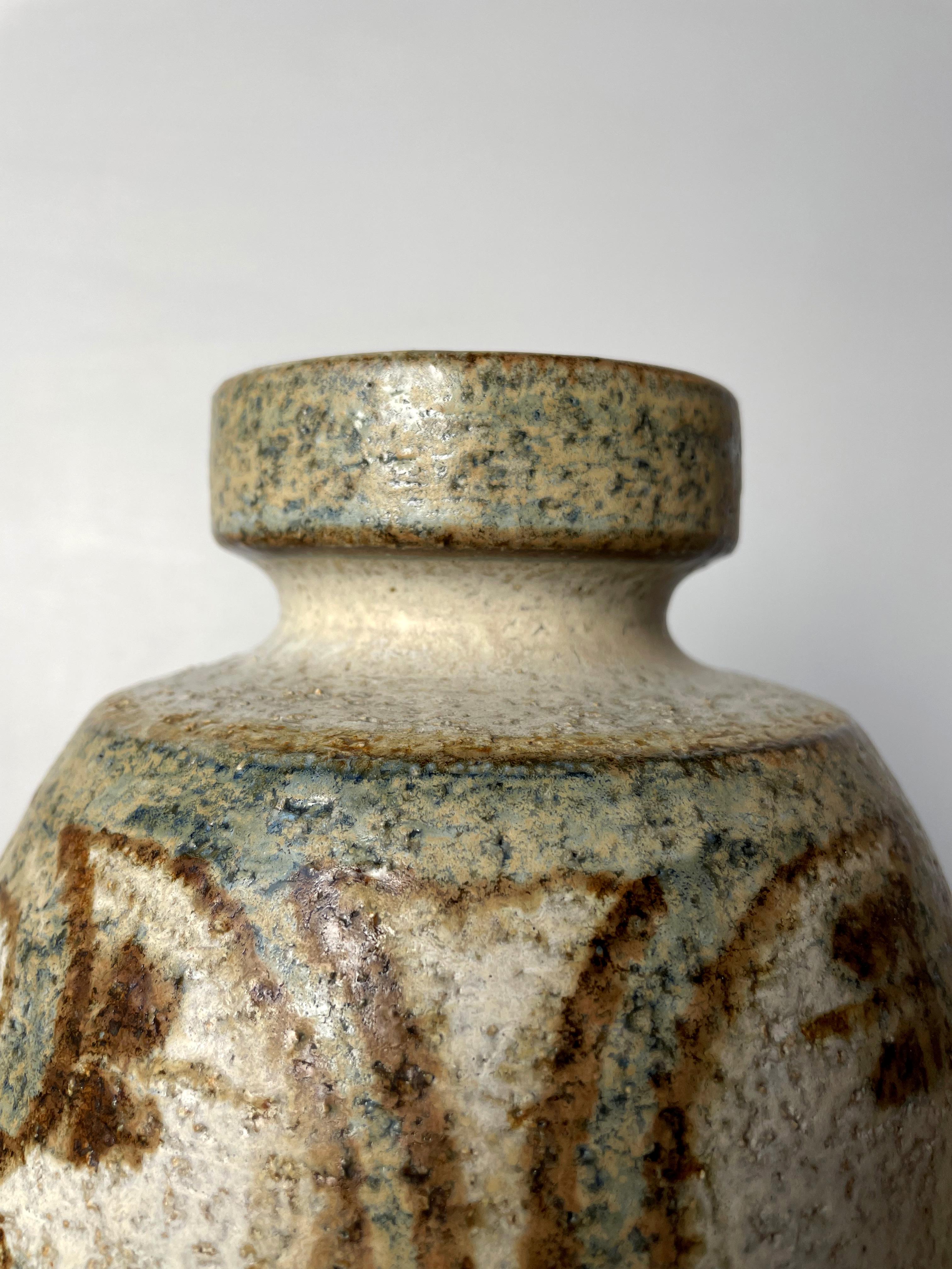 Noomi Backhausen Modernist Ceramic Vase with Organic Decor, 1970s In Good Condition In Copenhagen, DK