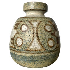Noomi Backhausen Modernist Ceramic Vase with Organic Decor, 1970s