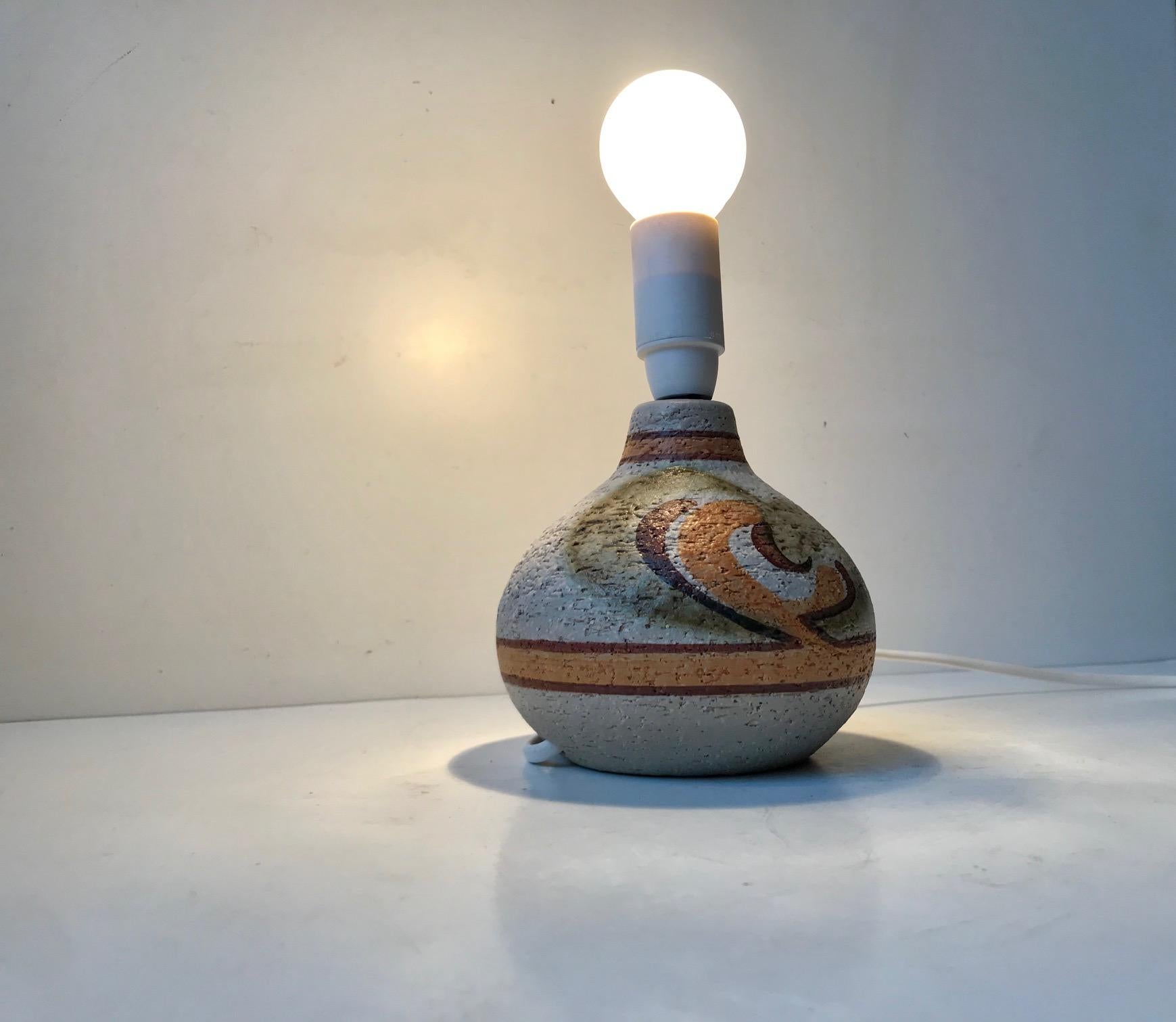 Noomi Backhausen Scandinavian Ceramic Table Lamp for Søholm, 1970s In Good Condition For Sale In Esbjerg, DK