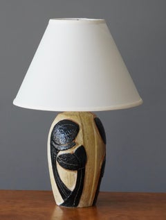 Noomi Backhausen, Table Lamp, Stoneware, Søholm, Bornholm, Denmark, 1960s