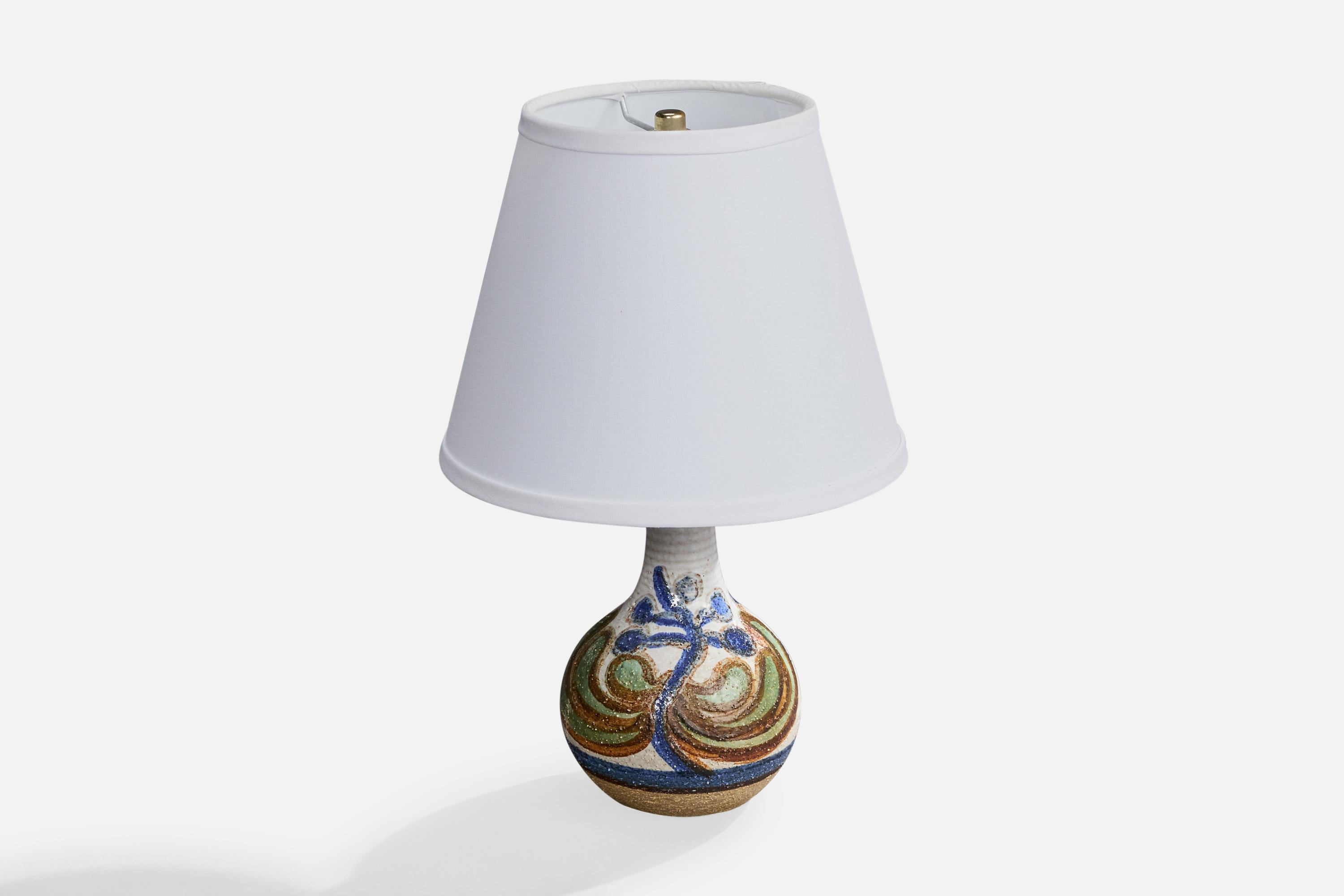 Danois Noomi Backhausen, lampes de table, grès, Danemark, années 1960 en vente