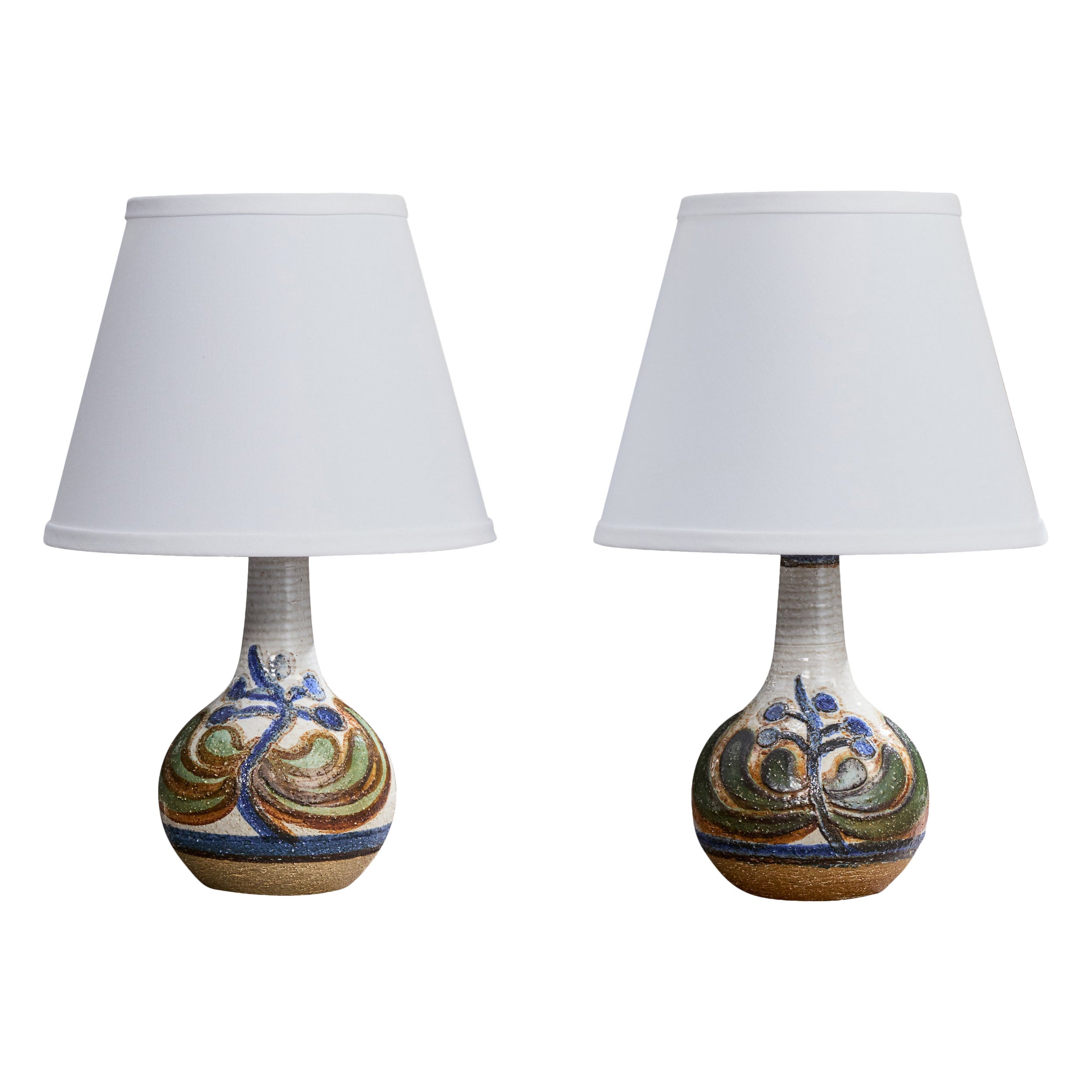 Noomi Backhausen, lampes de table, grès, Danemark, années 1960 en vente