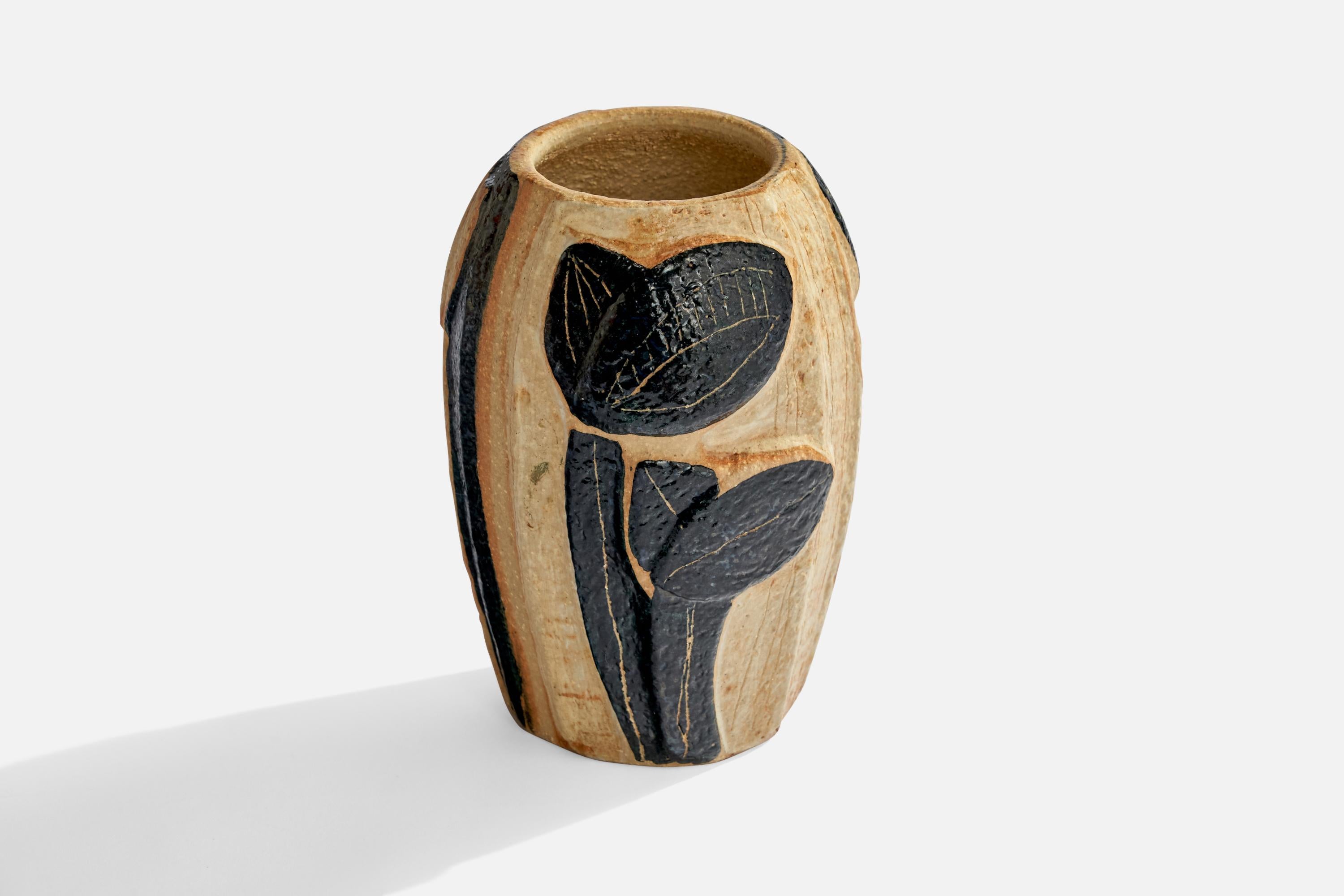 Mid-20th Century Noomi Backhausen, Vase, Stoneware, Denmark, 1960s For Sale