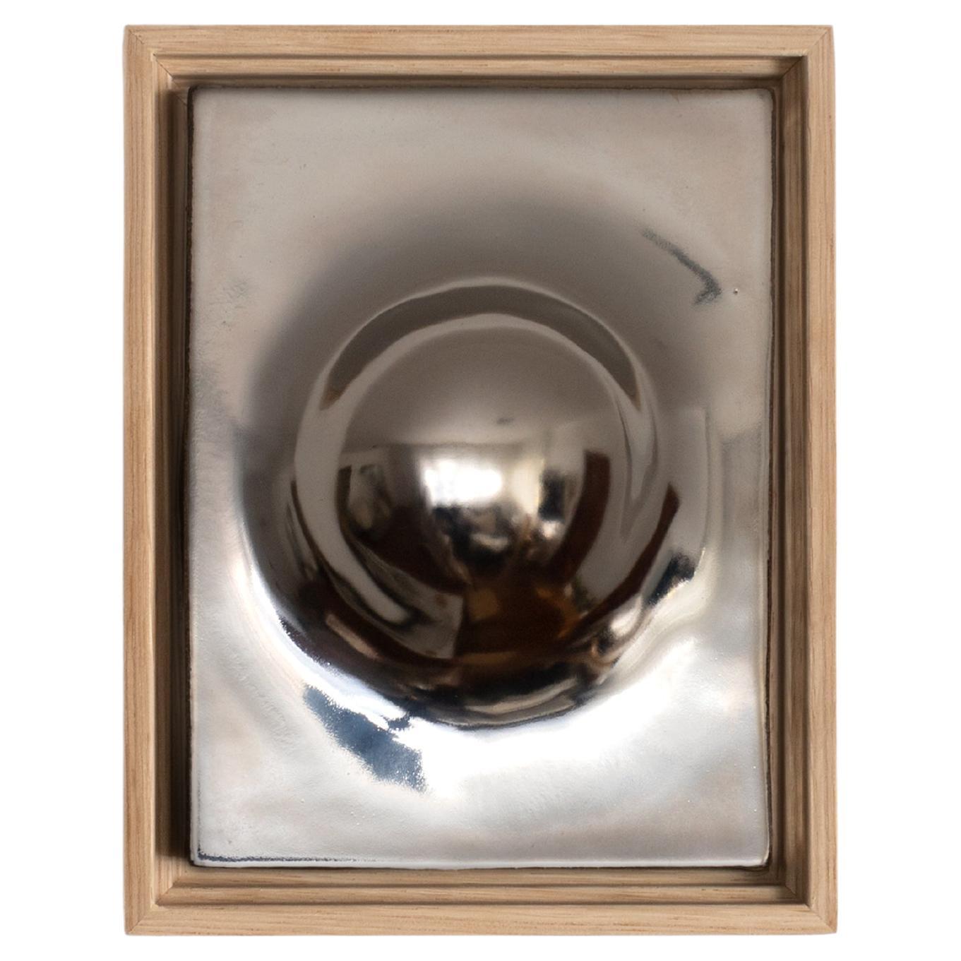 Noon Dome Dark Chrome Glazed Ceramic Wall Frame by Cindy Hsu Zell