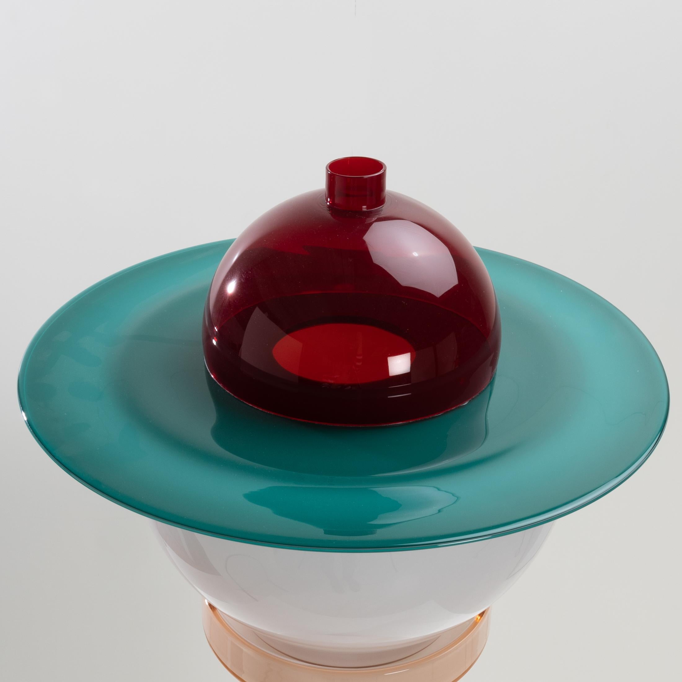 Italian Nopuram by Ettore Sottsass, Table Lamp, Venini Murano