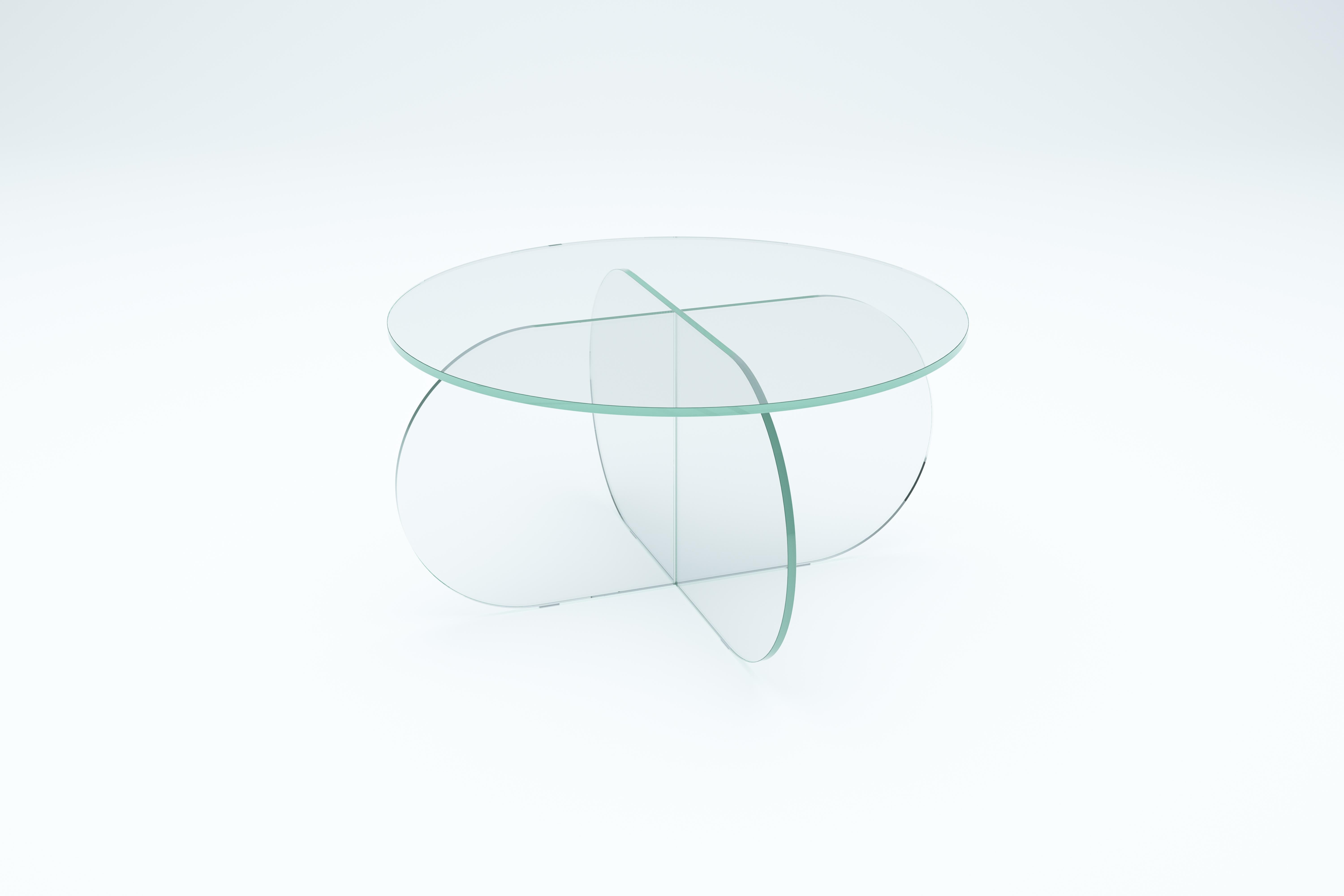 Contemporary Nor Circle 70 Clear Glass, Sebastian Scherer