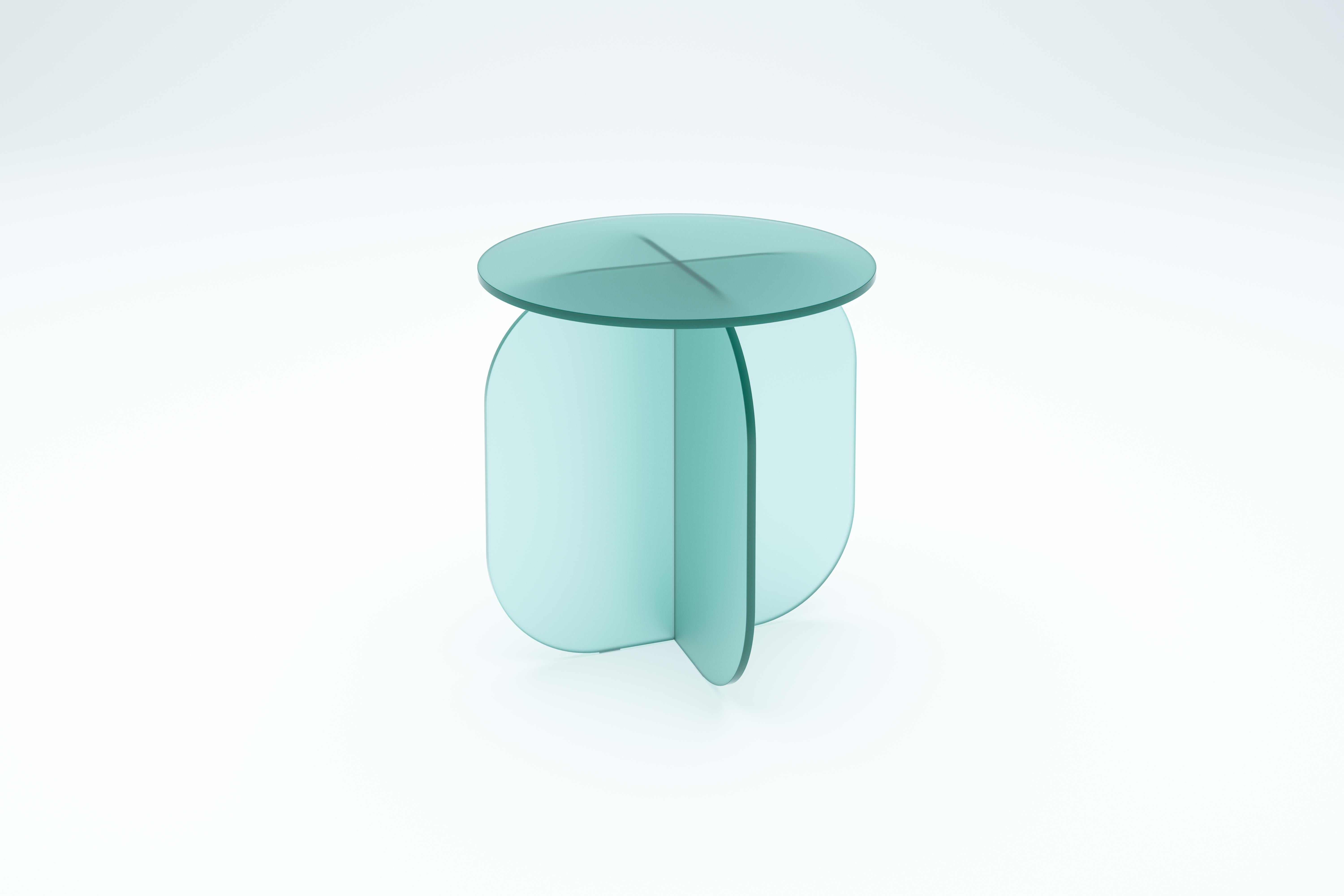 Nor Satin Glass Side Table, Sebastian Scherer In New Condition In Geneve, CH