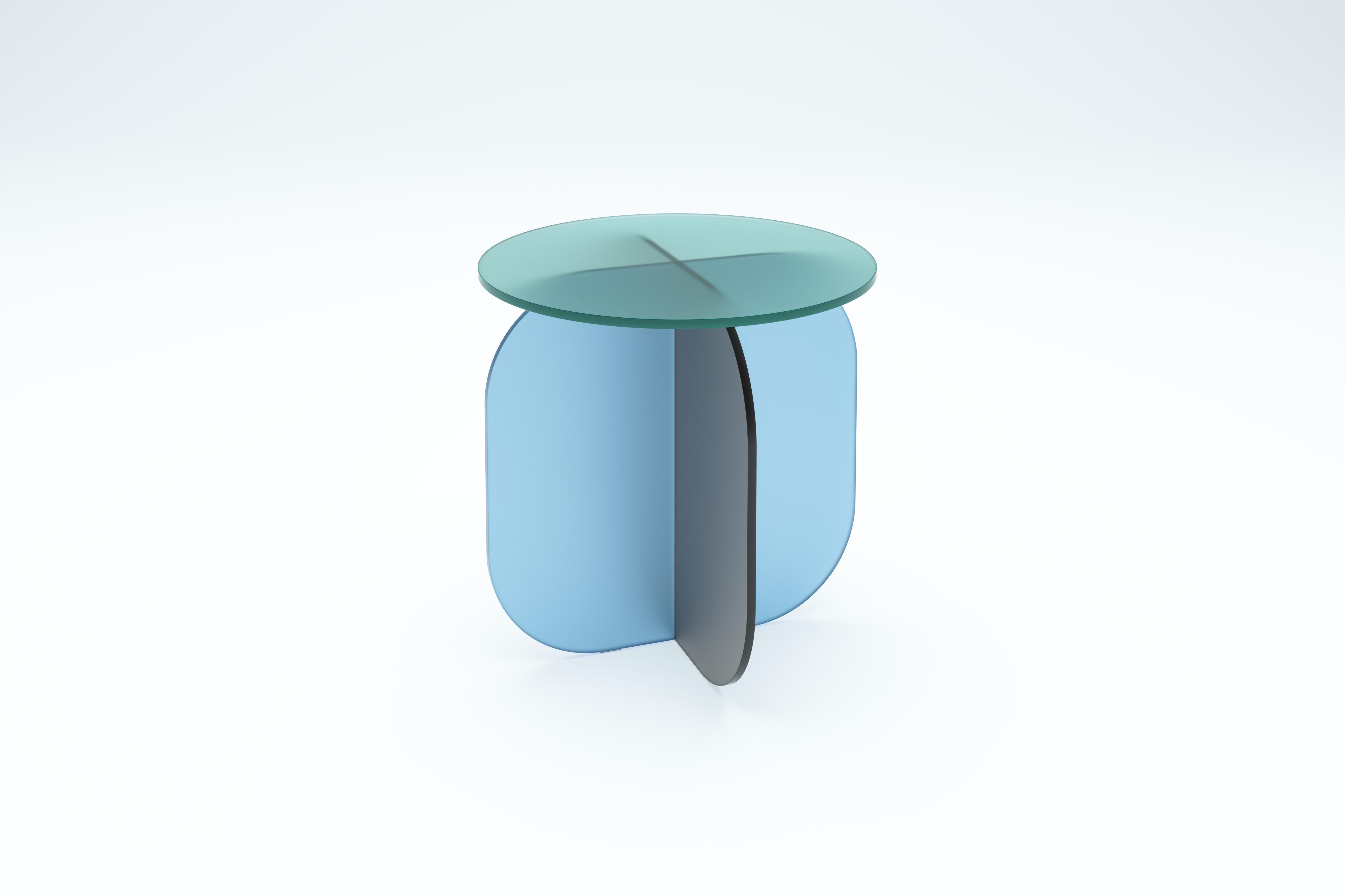 Nor Satin Glass Side Table, Sebastian Scherer In New Condition For Sale In Geneve, CH