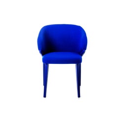 Nora, Blue Armchair, Designed by Michael Schmidt, Made in Italy