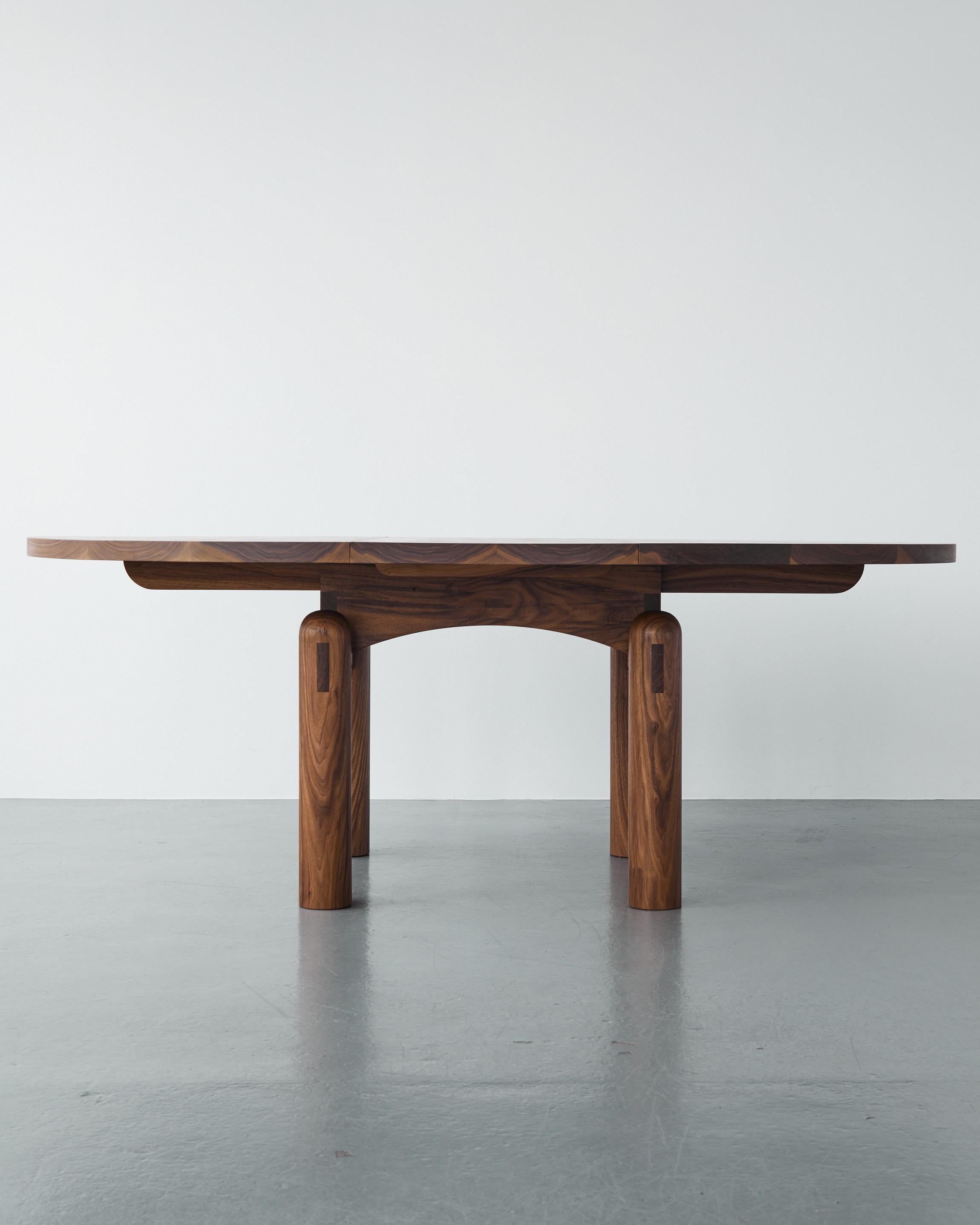 Danish Handmade Nora Dining Table, Extendable Ø150cm  - Walnut - by BACD studio For Sale