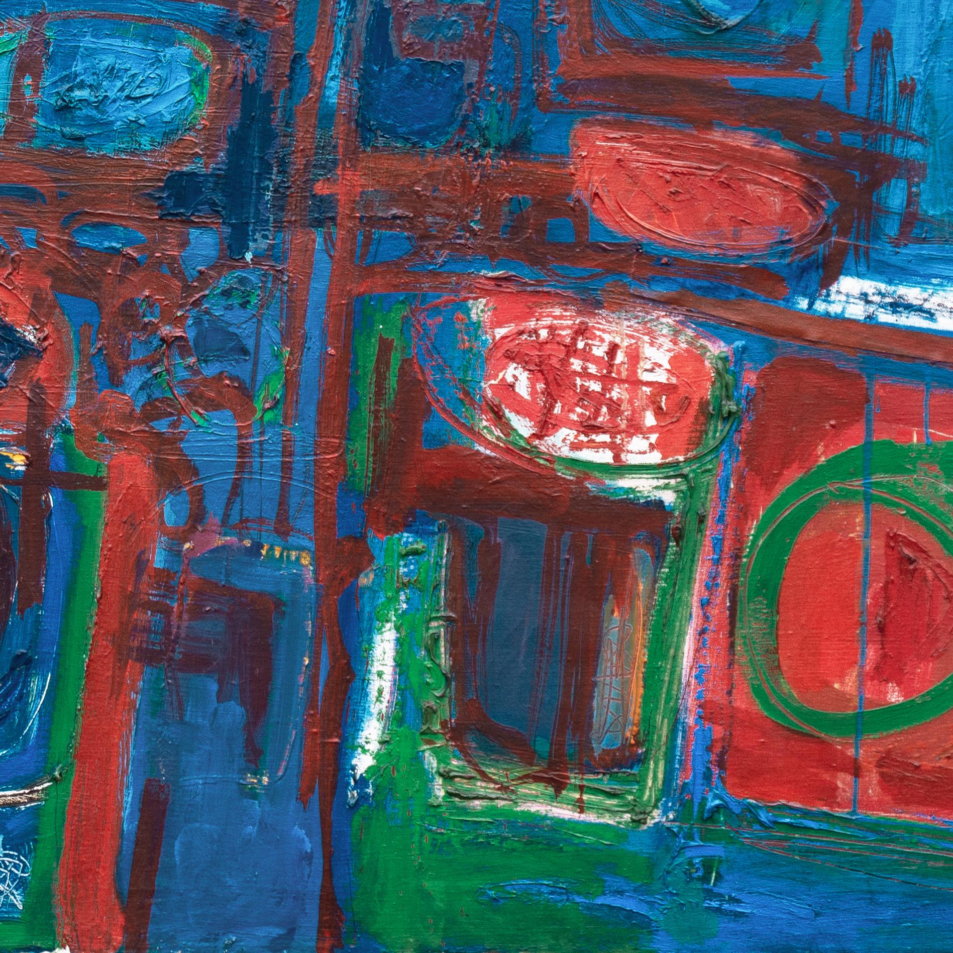'Composition in Blue and Red', New York, Cooper Union, Smith, Israel, Tel Aviv For Sale 3