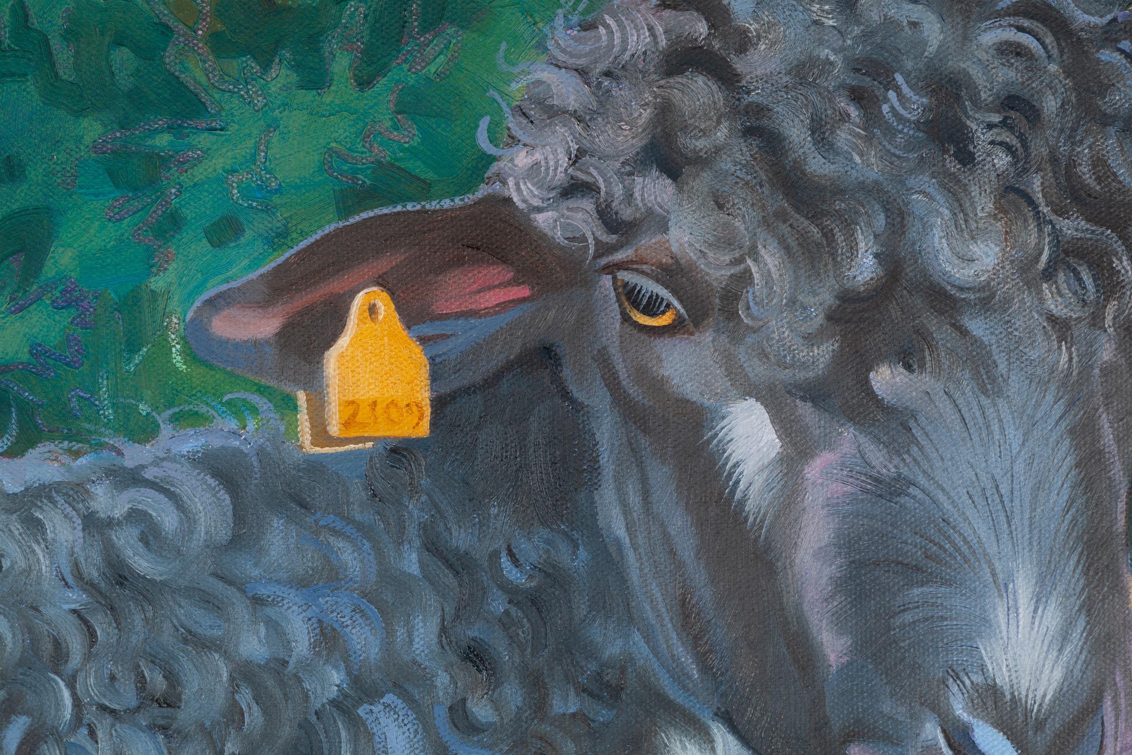 Black Sheep (big) (Amerikanischer Realismus), Painting, von Nora Othic