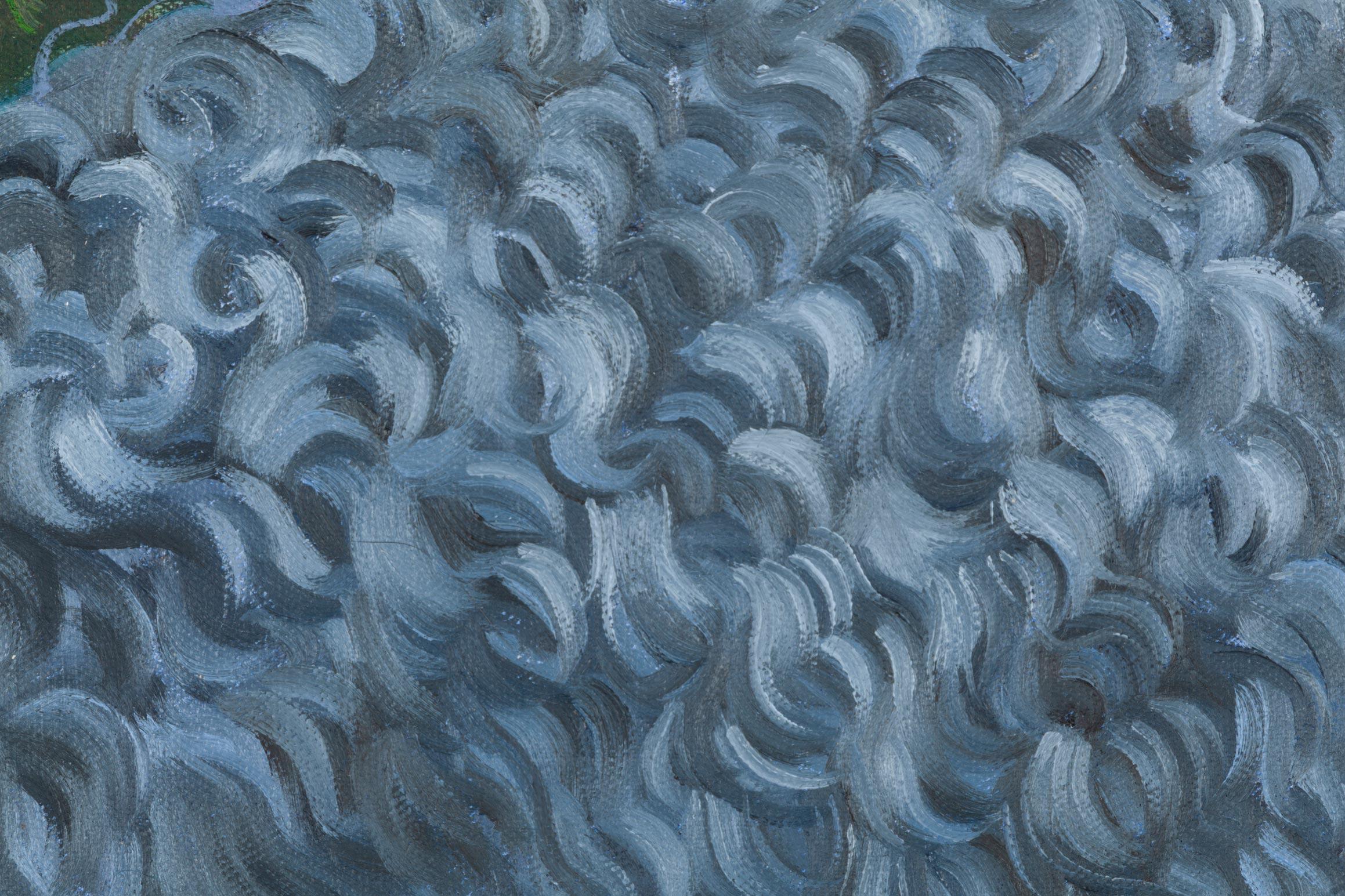 Black Sheep (big) (Schwarz), Animal Painting, von Nora Othic