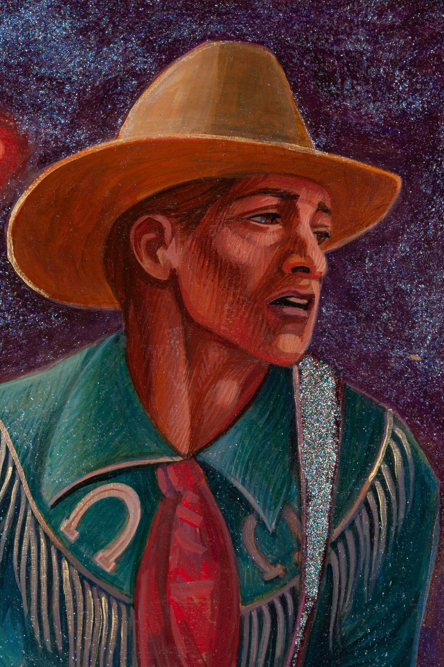 Groupe de musique country - Réalisme américain Painting par Nora Othic