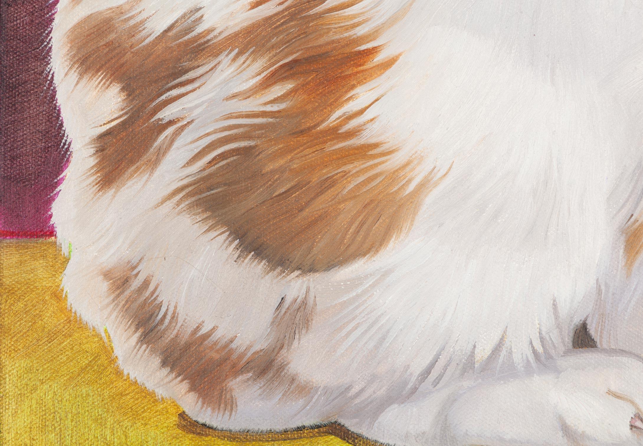 English Lop (Beige), Animal Painting, von Nora Othic