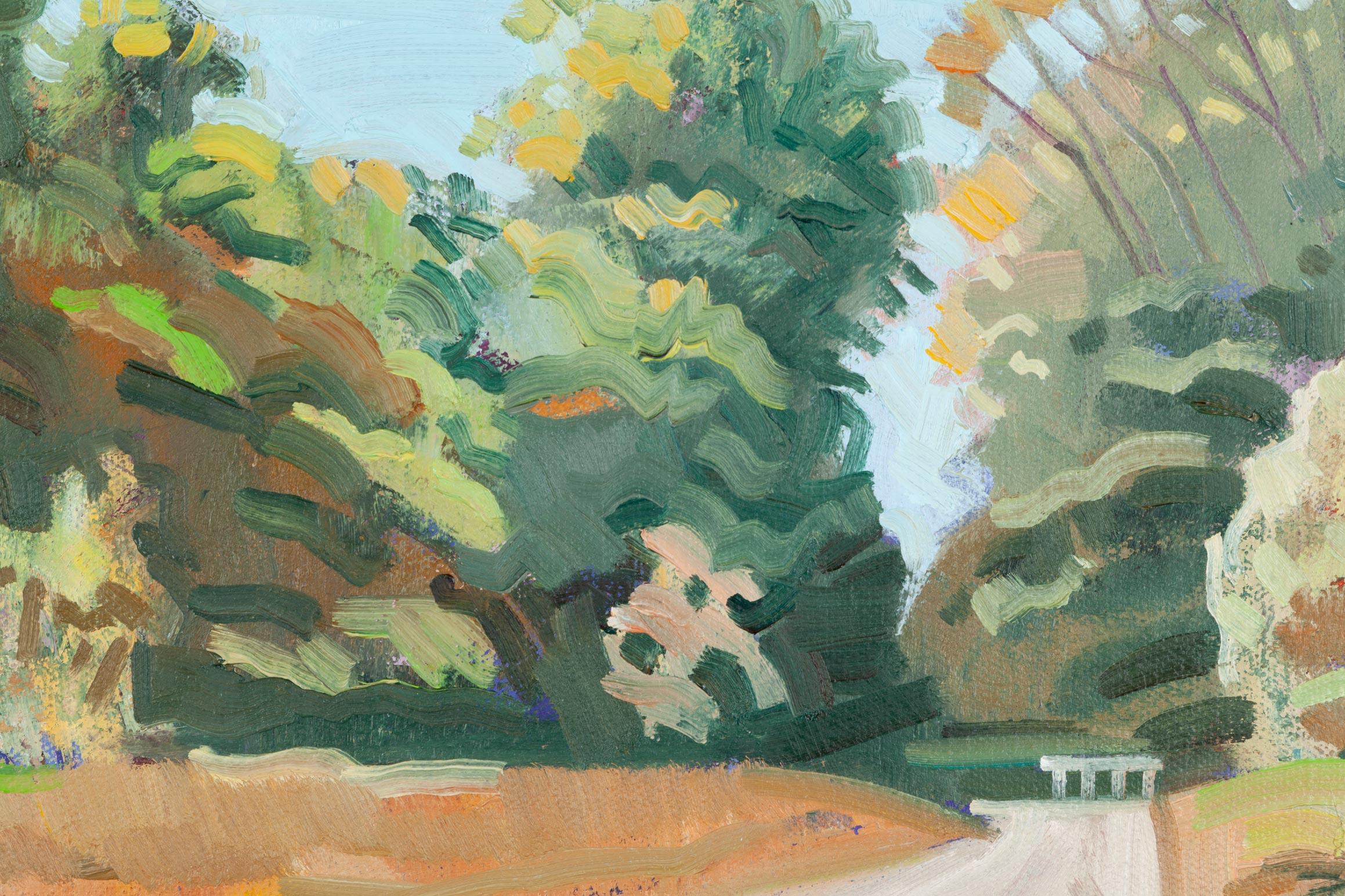 Harvey's Road, October (Amerikanischer Realismus), Painting, von Nora Othic