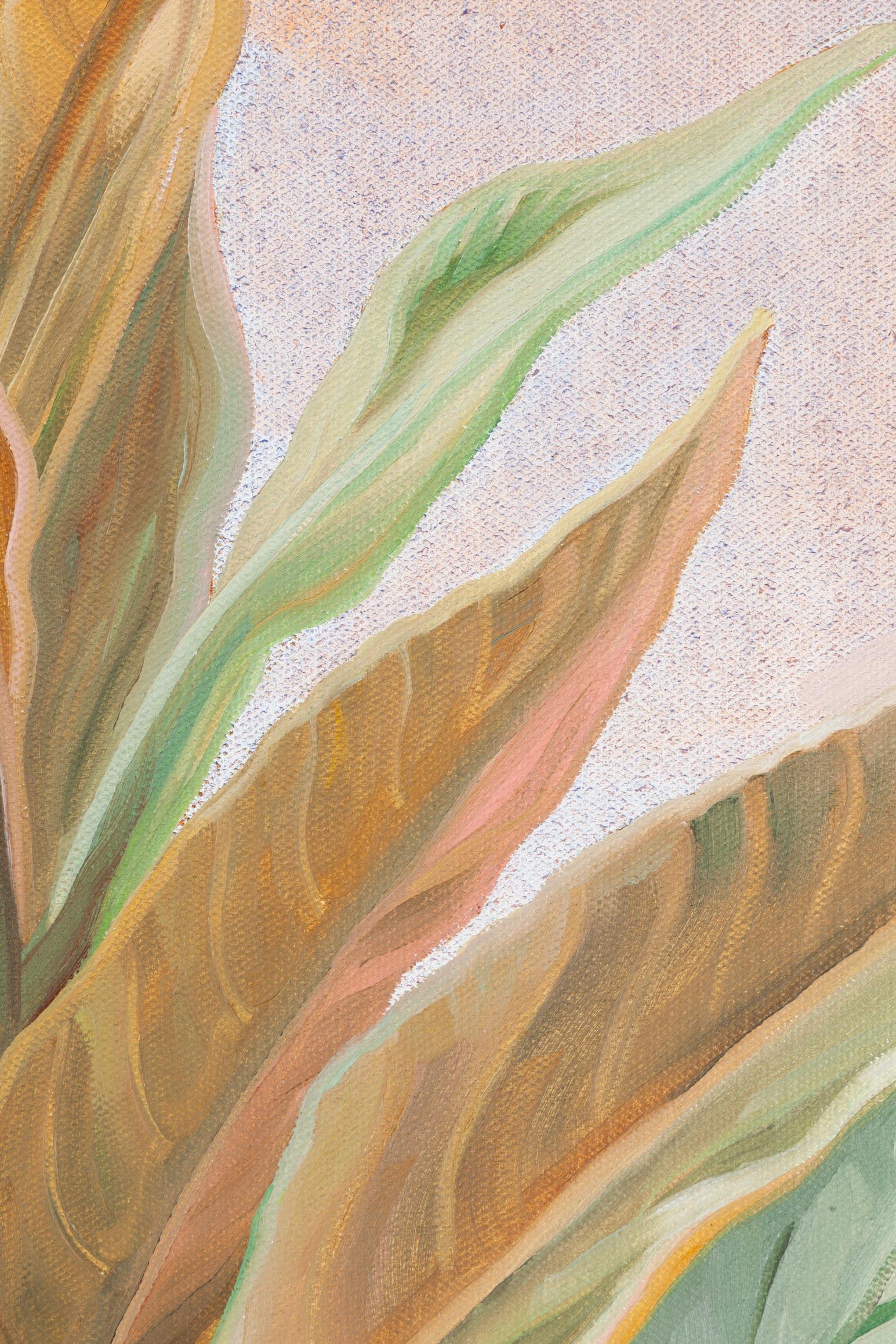 Ode to Mullien (Beige), Landscape Painting, von Nora Othic