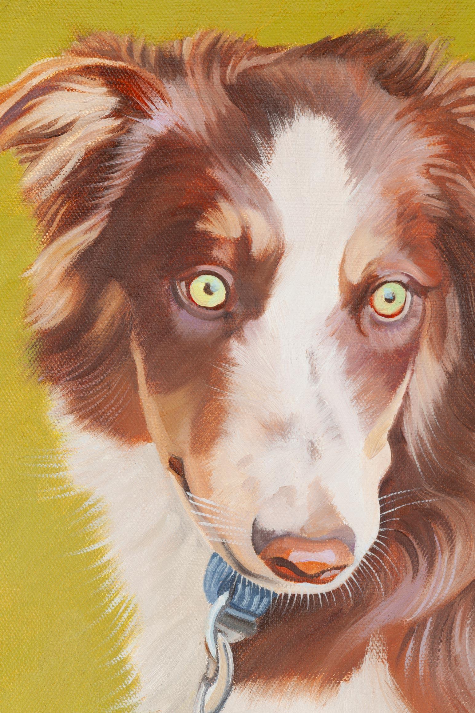 Red Dog (Amerikanischer Realismus), Painting, von Nora Othic
