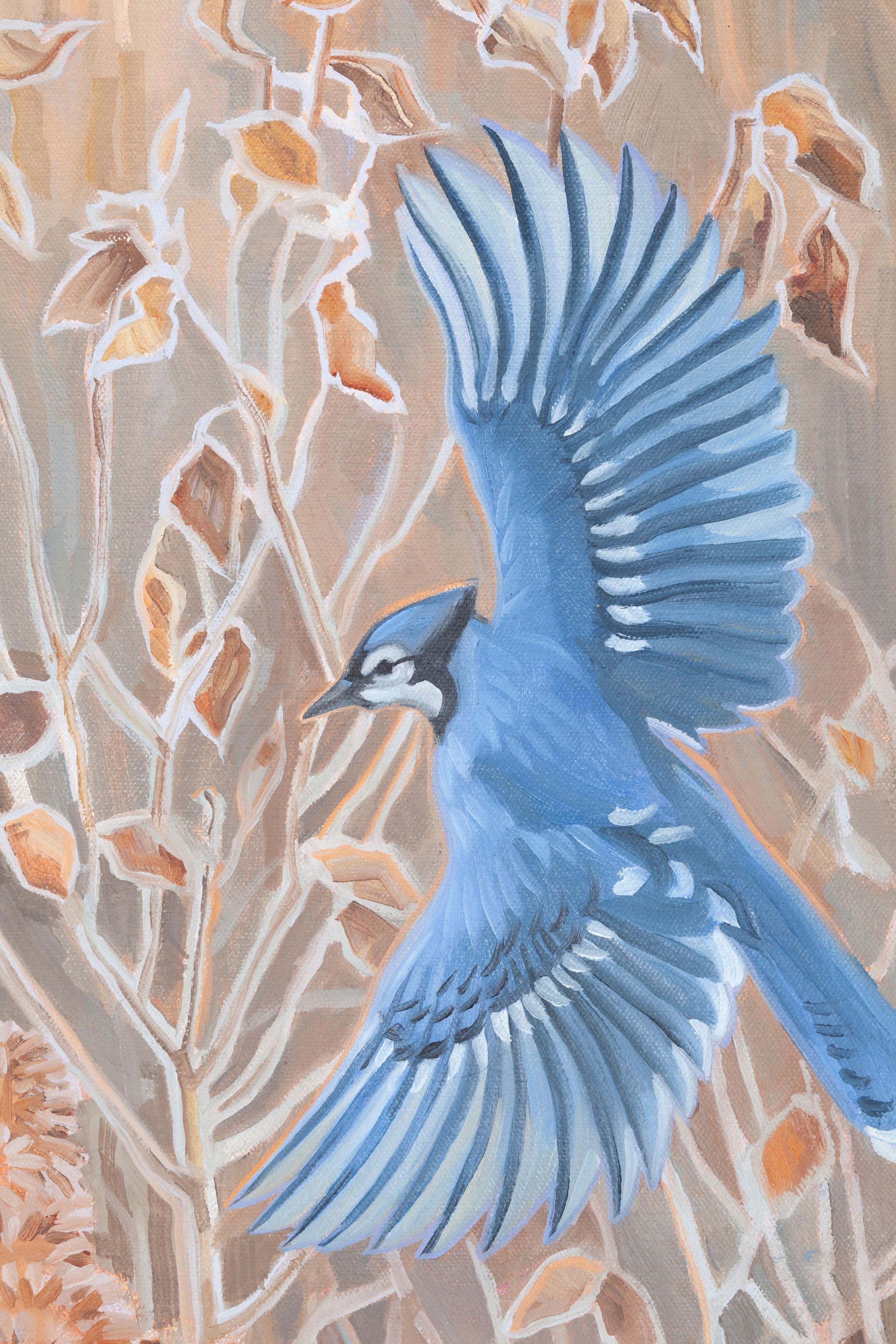 A. Winter (Ghiandaia azzurra) - Painting di Nora Othic