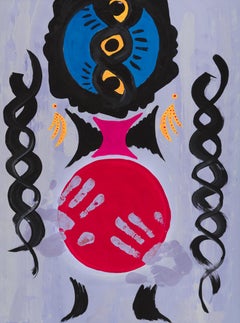TOUCHING THE EARTH - Pen Ink and Pastel Giclee Print by Nora Pineda Unframed