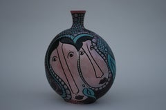 GEMINI - Abstract Slip Cast Ceramic Fine Art Sculpture Artist Signed 1994