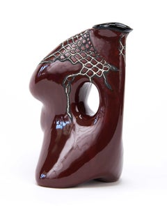 RED GODDESS - Keramischer Schlickerguss Kunstskulptur 2018