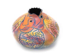 SUN BURST - Abstract Slip Cast Ceramic Fine Art Sculpture Artist Signed 2018