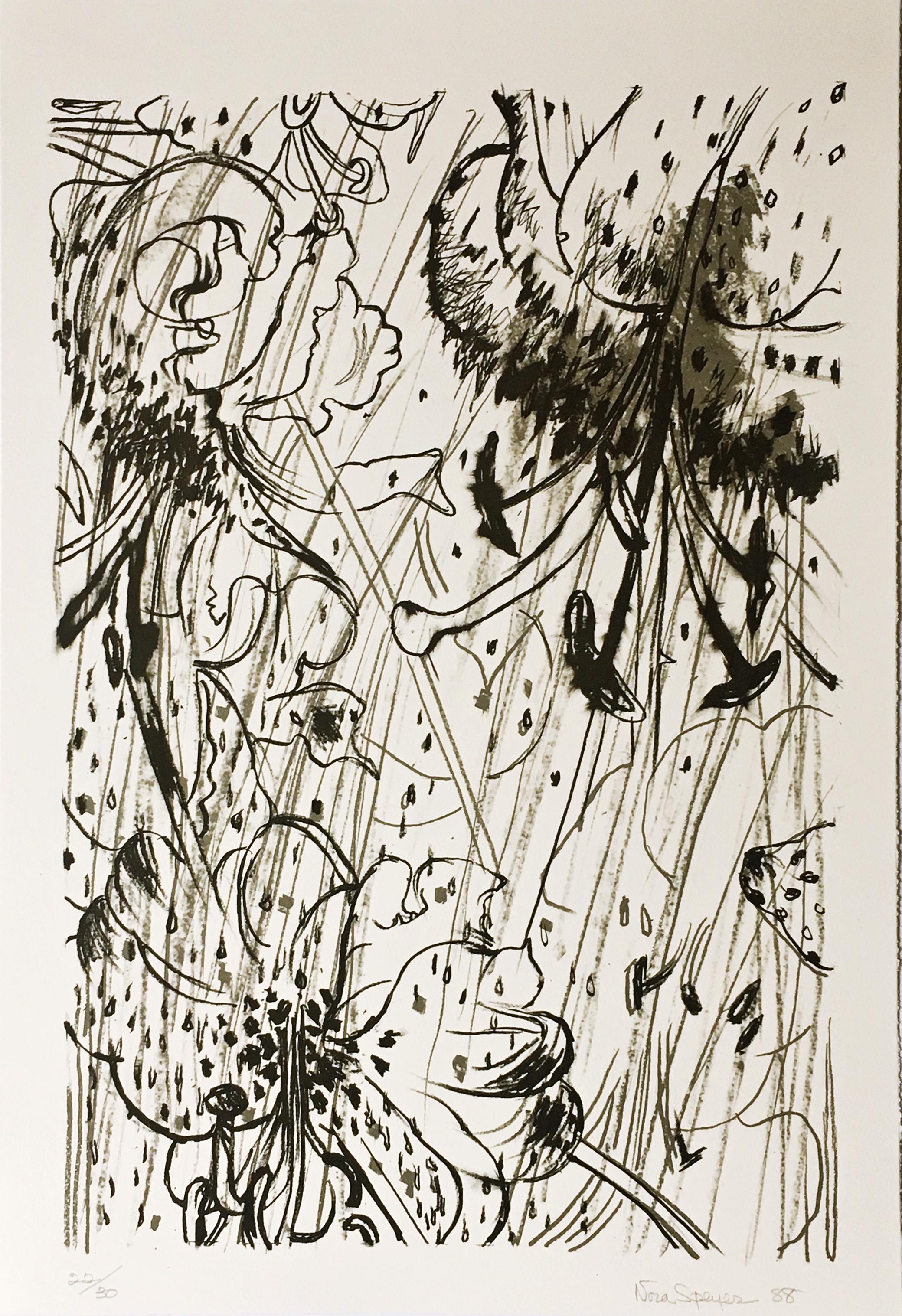 Nora Speyer
Ohne Titel, aus dem Portfolio der Long Point Gallery, 1988
Lithographie auf Papier mit Büttenrand
Handsigniert, nummeriert 22/30 und datiert auf der unteren Vorderseite
22 × 15 Zoll
Ungerahmt

Handsigniert, nummeriert 22/30 und datiert