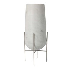 “Nora” Vase in White Carrara Marble
