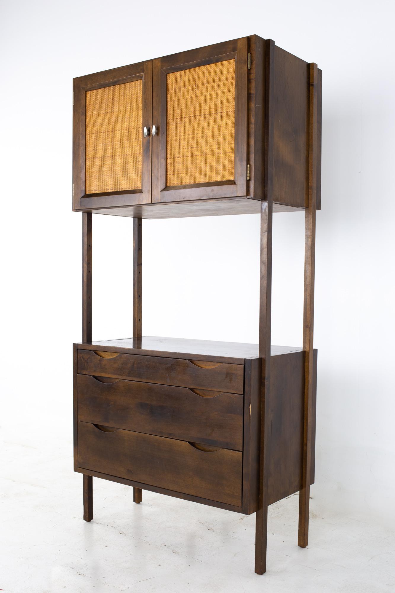 Noral Olson Kopenhavn Mid Century Danish Freestanding Desk Wall Unit In Good Condition In Countryside, IL