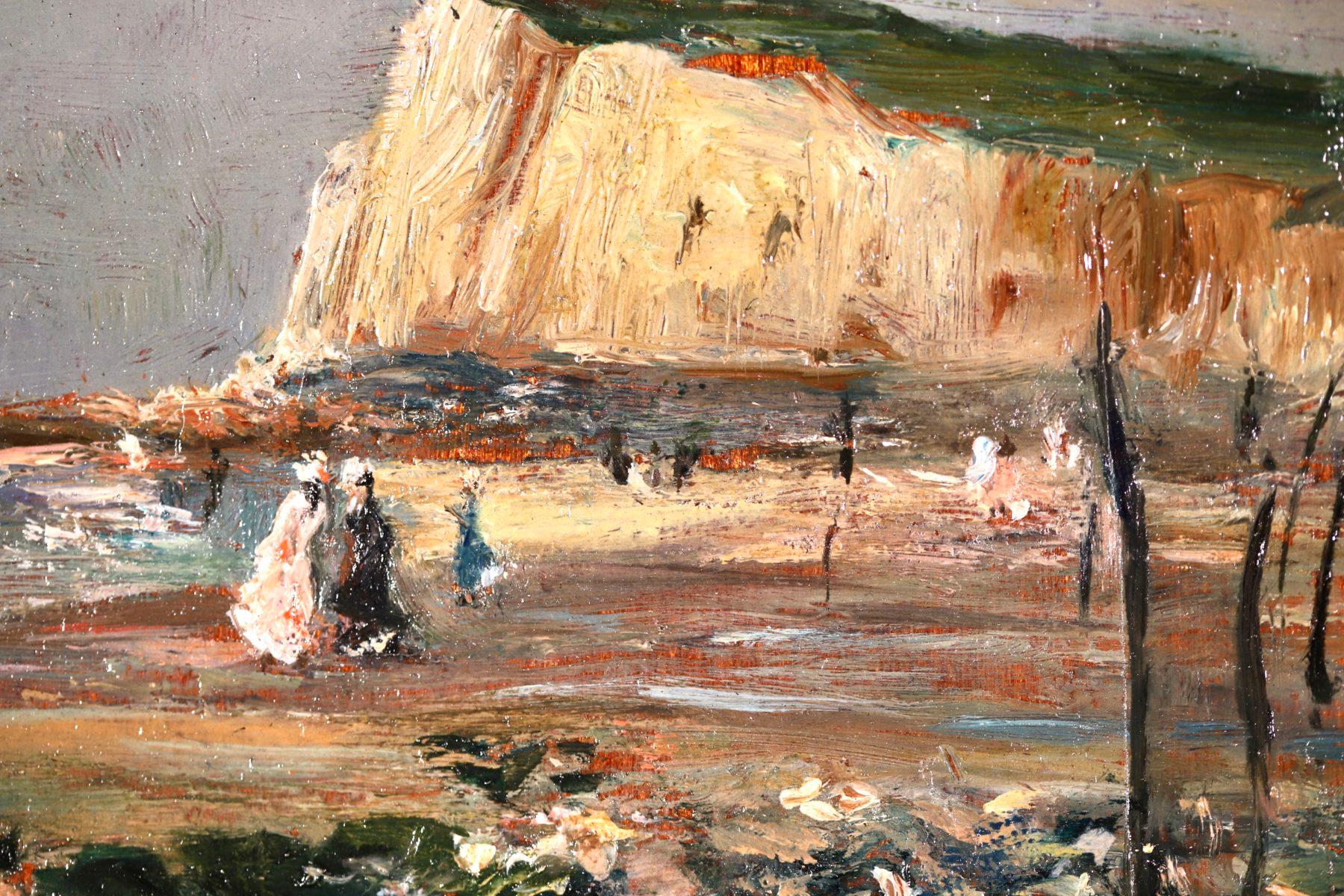 On the Beach - Impressionist Oil, Figures in Landscape by Norbert Goeneutte 6