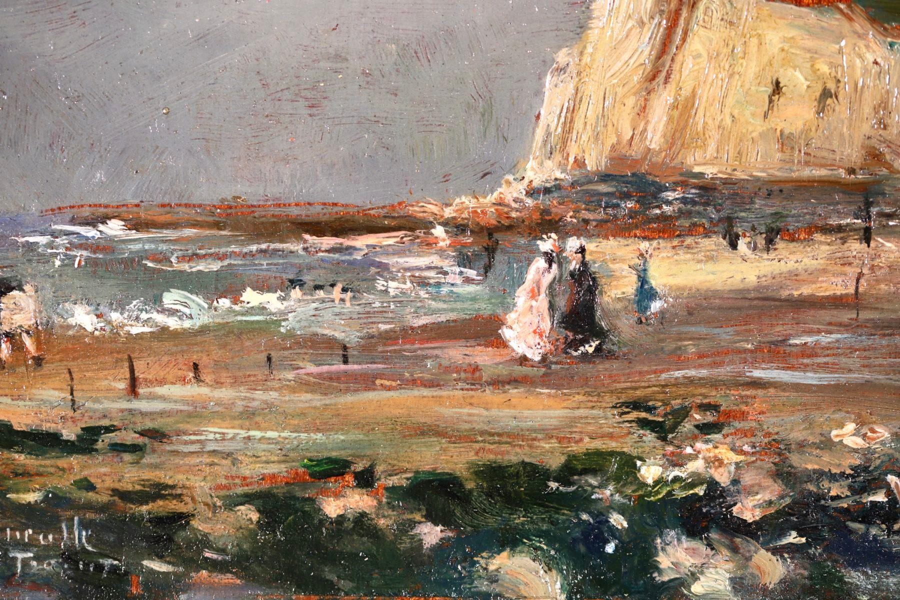 On the Beach - Impressionist Oil, Figures in Landscape by Norbert Goeneutte 7