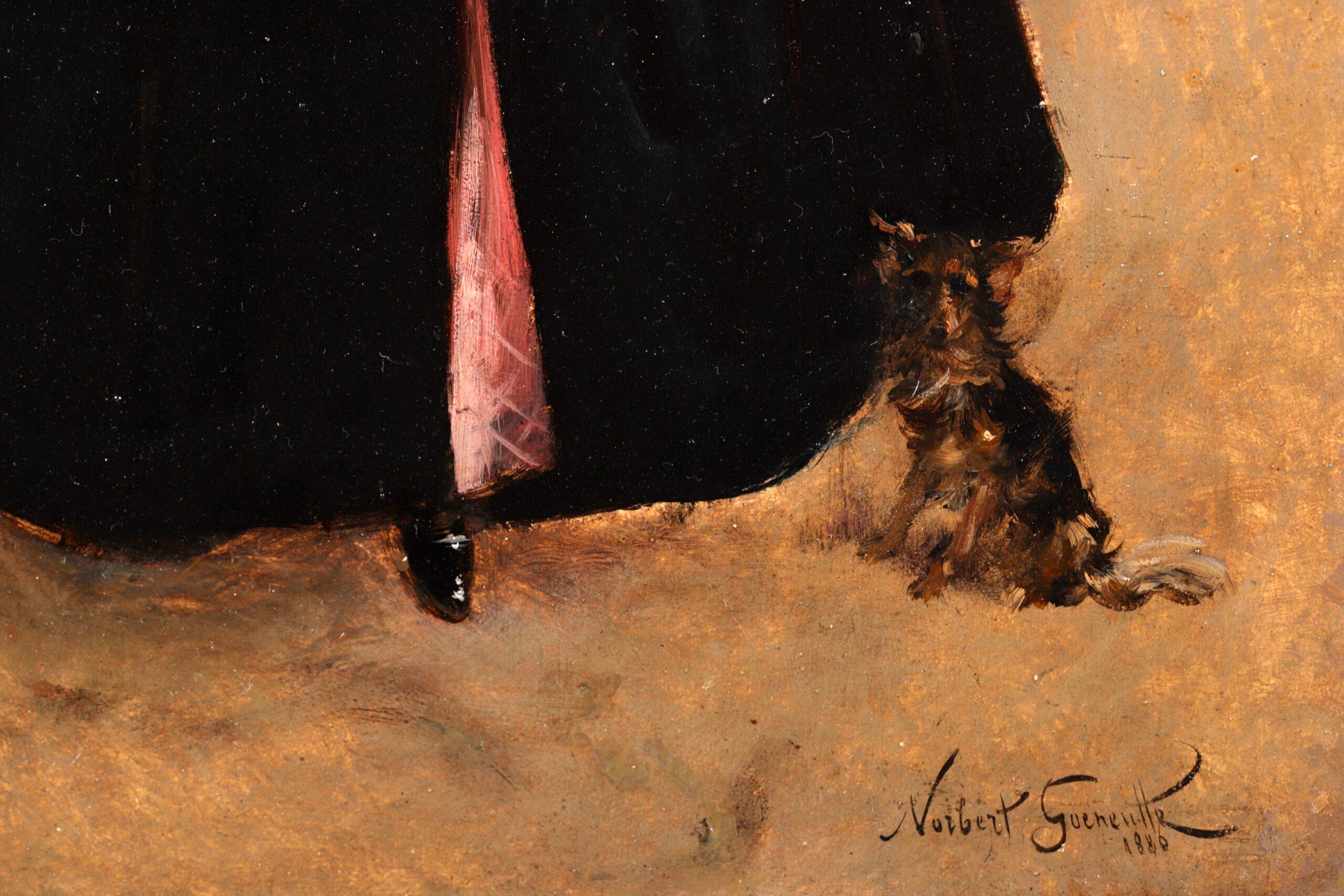 Portrait d'une femme elegante - Impressionist Portrait Oil by Norbert Goeneutte 5