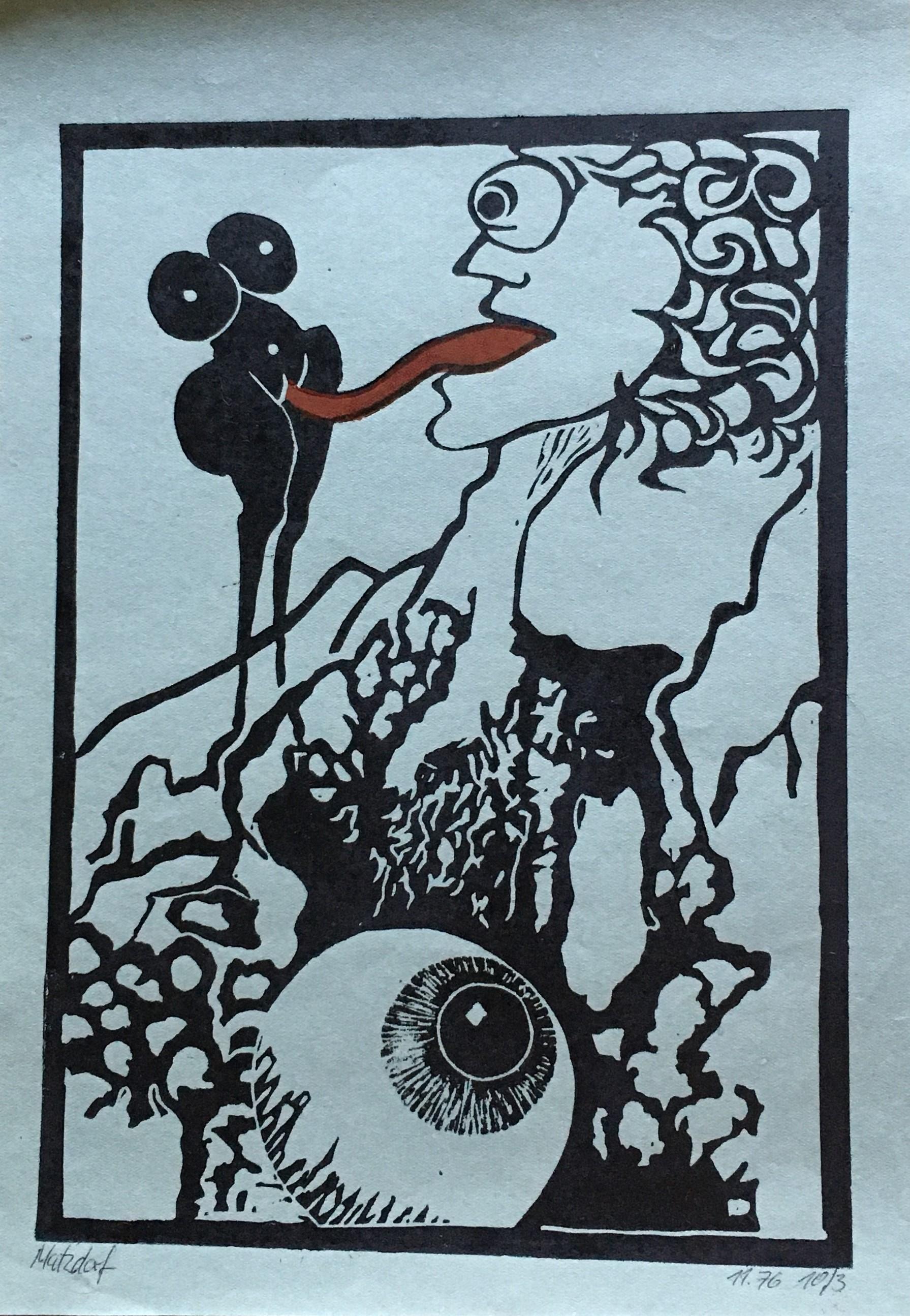 SUEÑO ERÓTICO, Xilografía, Edición Limitada, firmada por el Artista