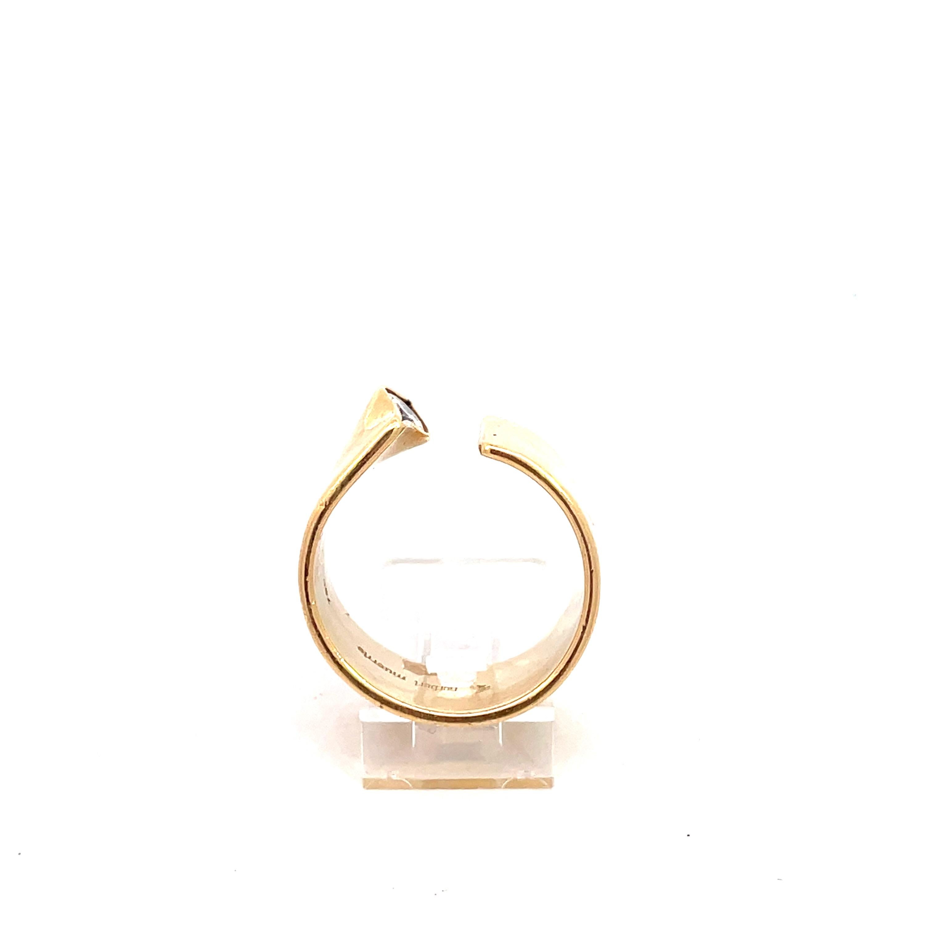 Norbert Muerrle 18kt Yellow Gold and Diamond Cobra Ring In Excellent Condition In Milano, IT