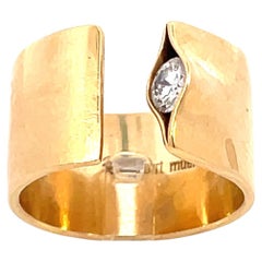 Norbert Muerrle 18kt Yellow Gold and Diamond Cobra Ring