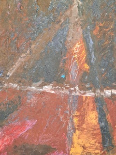 Rectifie: Modern Abstract Oil on Canvas, 20th Century Impasto Art