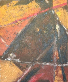 Technique de l'huile sur toile « Rectifie », style moderne, géométrique abstraite, impasto.