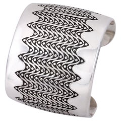 Norbert Peshlaki One of a Kind Wide Wave Patterned Cuff