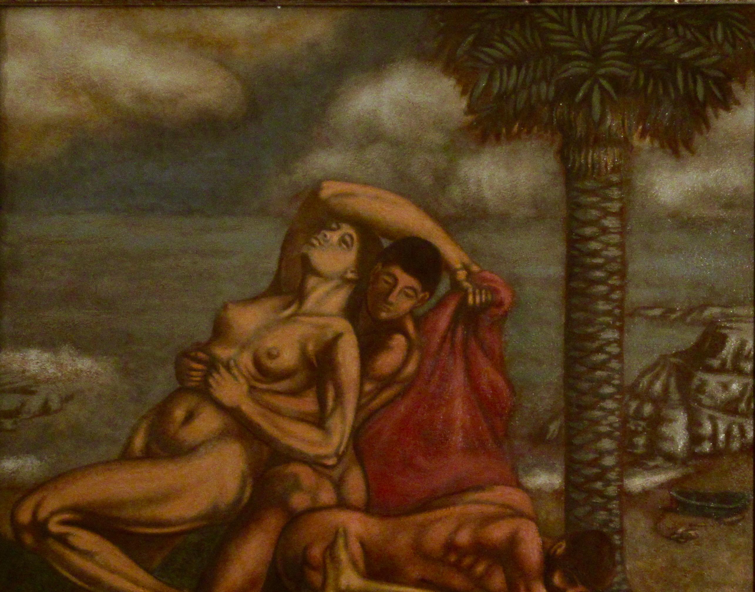 Due coppie nude - Painting Impressionismo di Norbert Schlaus