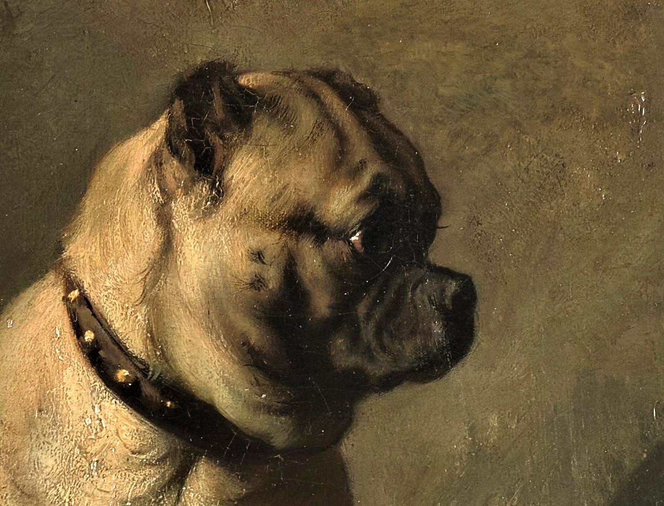 Antique Dog Portrait: 