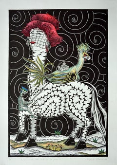 Norberto Marrero, ¨Nada existe más allá de los poemas¨, 2006, Xilografía, 39.4x27.8in